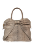 Bow-Detail Tote, &pound;350, Handbags, Beige/Grey, Leather/Python, Front view